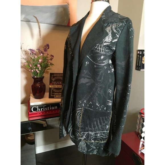 The People of the Labyrinths Script Jacket Blazer - Picture 10 of 12